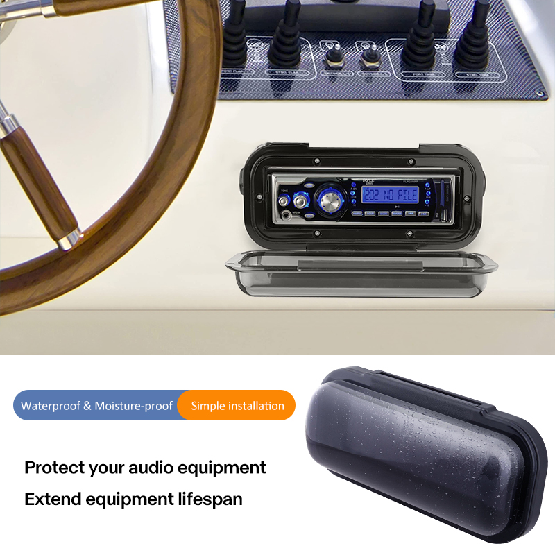 ユニバーサルマリン防水ステレオカバーボートラジオハウジングフ - Fishing Boat Steering Wheel のレビューと価格