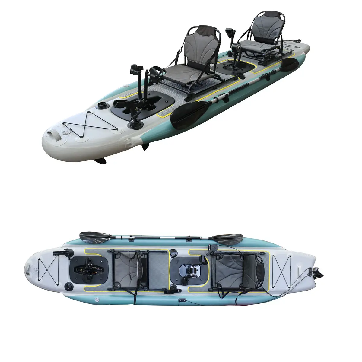 14フィート インフレータブル フィッシング カヌー ボート - Fishing Boat Seat のレビューと価格
